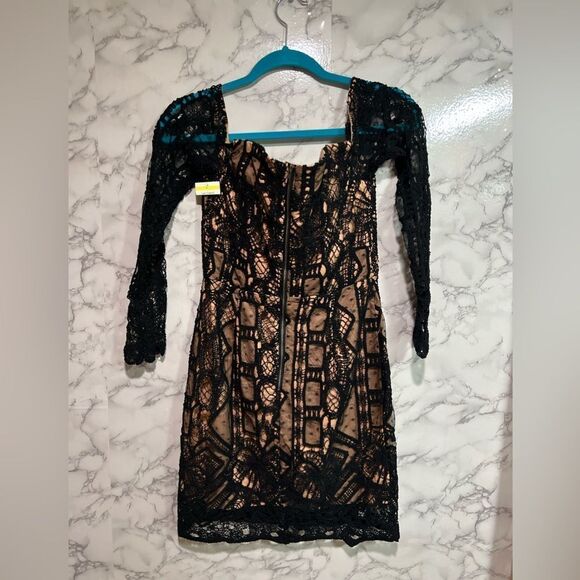 Bardot Zendaya Mini Lace Dress In Black - Picture 9 of 13